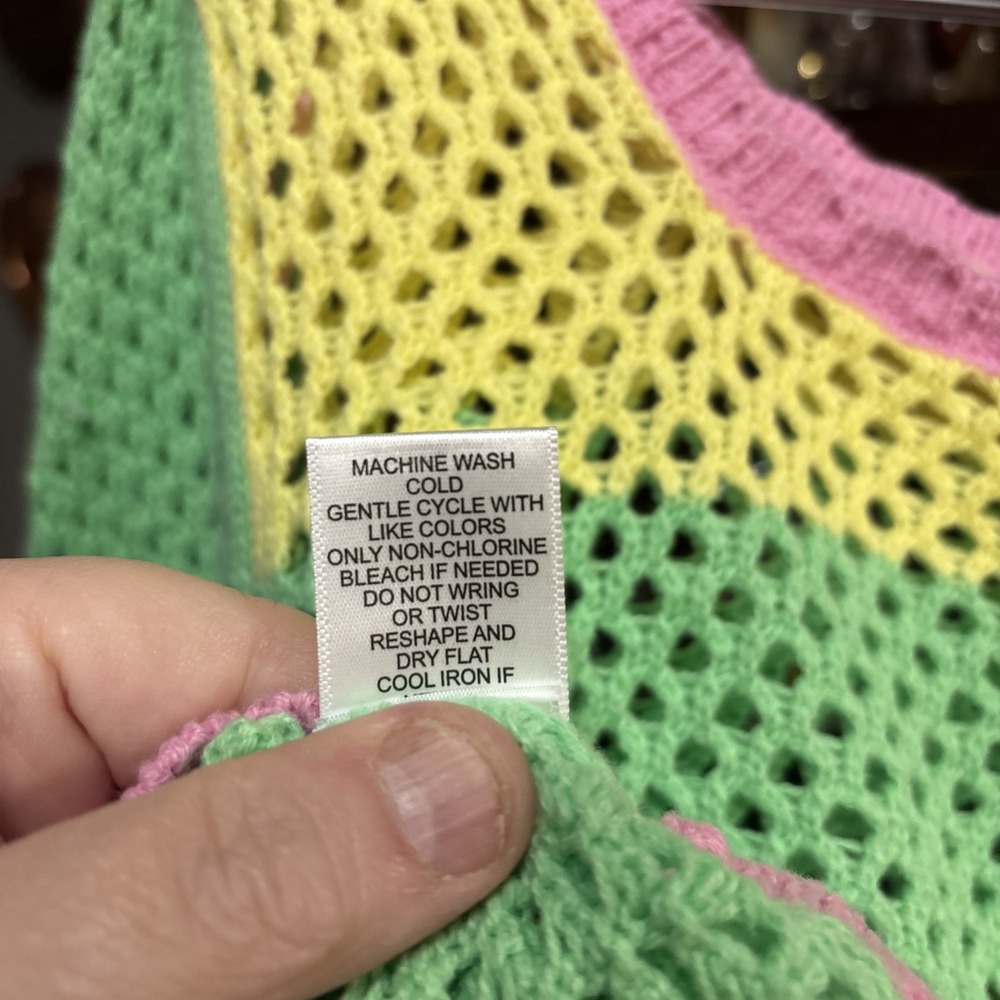 Sincerely, Jules Women's Boho Crochet Cropped Sweater Long Sleeves, Y2K Festival - Picture 8 of 8
